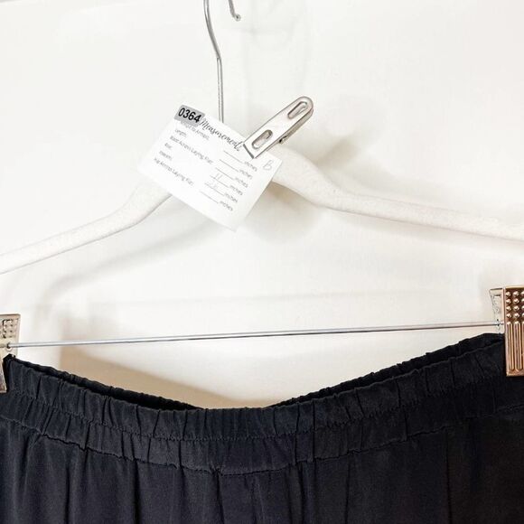 Club Monaco Silk Pants Womens 8 Tassel Elastic Waist Wide Leg Cropped Pull on - Picture 7 of 7